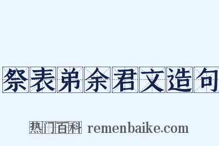 祭表弟余君文造句是什么意思的图片